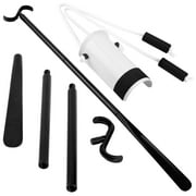 SupreGear 4 in 1 Sock Aid Kit, Sock Slider and Puller Dressing Tool for Mobility Assistance, Easy on Easy off, Black